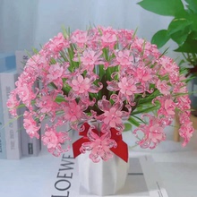 水晶炫彩鸢尾花材料包DIY串珠手工编织花束全套送蝴蝶加防摔花瓶