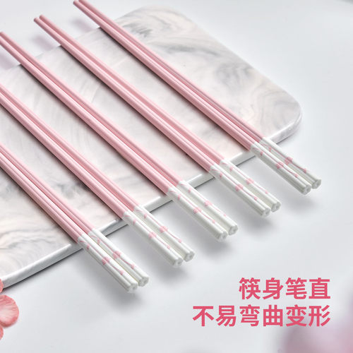 客满多花之语抗菌家用合金筷子