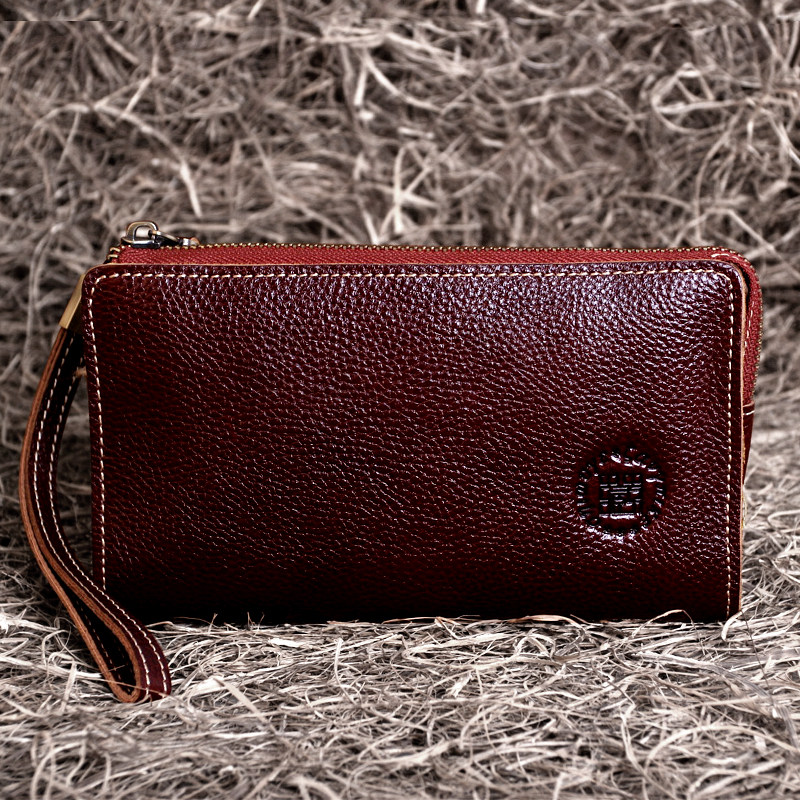 藏皮客包包男式2026新款头层牛皮大容量手拿包真皮手抓包隔层手包