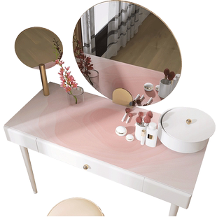 梳妆台ins风皮革桌布化妆台桌面垫轻奢防水可裁剪高级感美甲桌垫