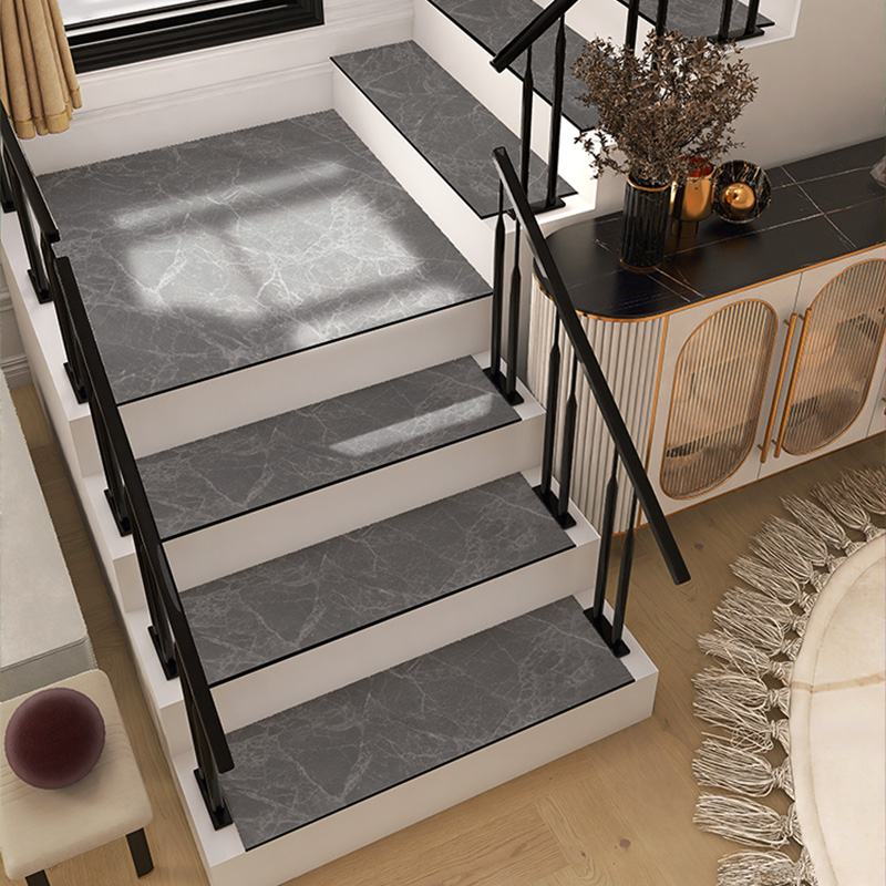 大理石纹柔软楼梯踏步垫免胶自粘防滑台阶静音垫家用实木楼梯地垫