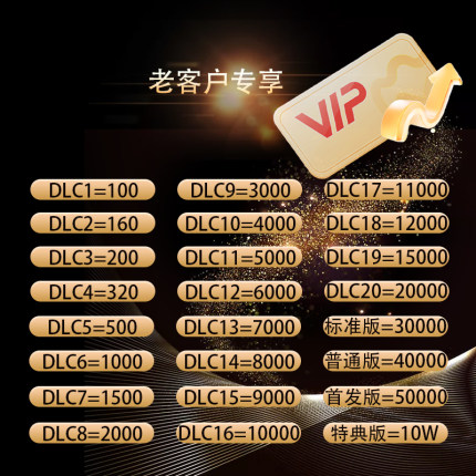 方块卡手游氪金 100/160/500/1000/2000/3000/5000/10000/10W