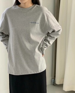 现 韩国东大门代购 Object 字母小标刺绣百搭打底卫衣