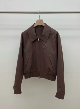 现 韩国东大门代购新款 utre 24春复古版型超绝 休闲翻领拉链外套