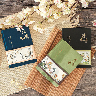 梦寻花全彩页插画本子复古风手帐本子旅游印章笔记本送礼品小本子