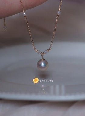 极光冰糖巴洛克珍珠项链女轻奢小众高级感吊坠锁骨颈链礼物可水洗