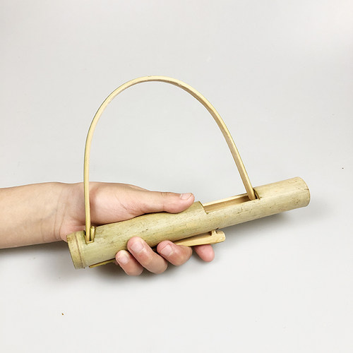 竹子武器弹射竹玩具竹筒枪发射器8090怀旧竹枪手工竹制儿童竹弹弓