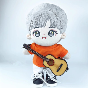 15cm20cm棉花娃娃玩偶用吉他木质吉他公仔饰品挂件拍照道具配件