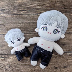 子皮西裤 现货娃衣10cm15cm20cm皮裤 棉花娃娃玩偶公仔机车皮质裤