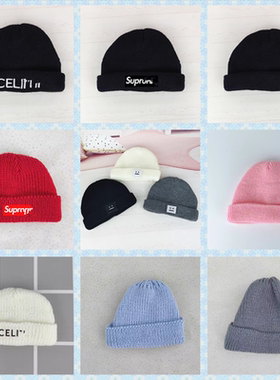 现货娃衣10cm15cm20cm棉花娃娃公仔戴毛线帽冷帽针织帽玩偶围巾