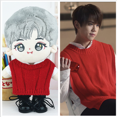 20cm娃衣mirror同款姜涛红色毛衣