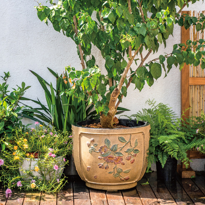 匠心坊庭院造景大花盆别墅特大号花盆中式雕花大花缸三角梅花盆