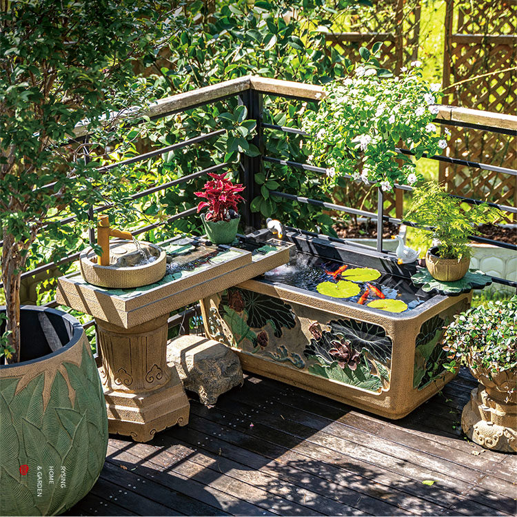 匠心坊中式庭院景观鱼池造景户外流水摆件循环水阳台成品鱼缸喷泉