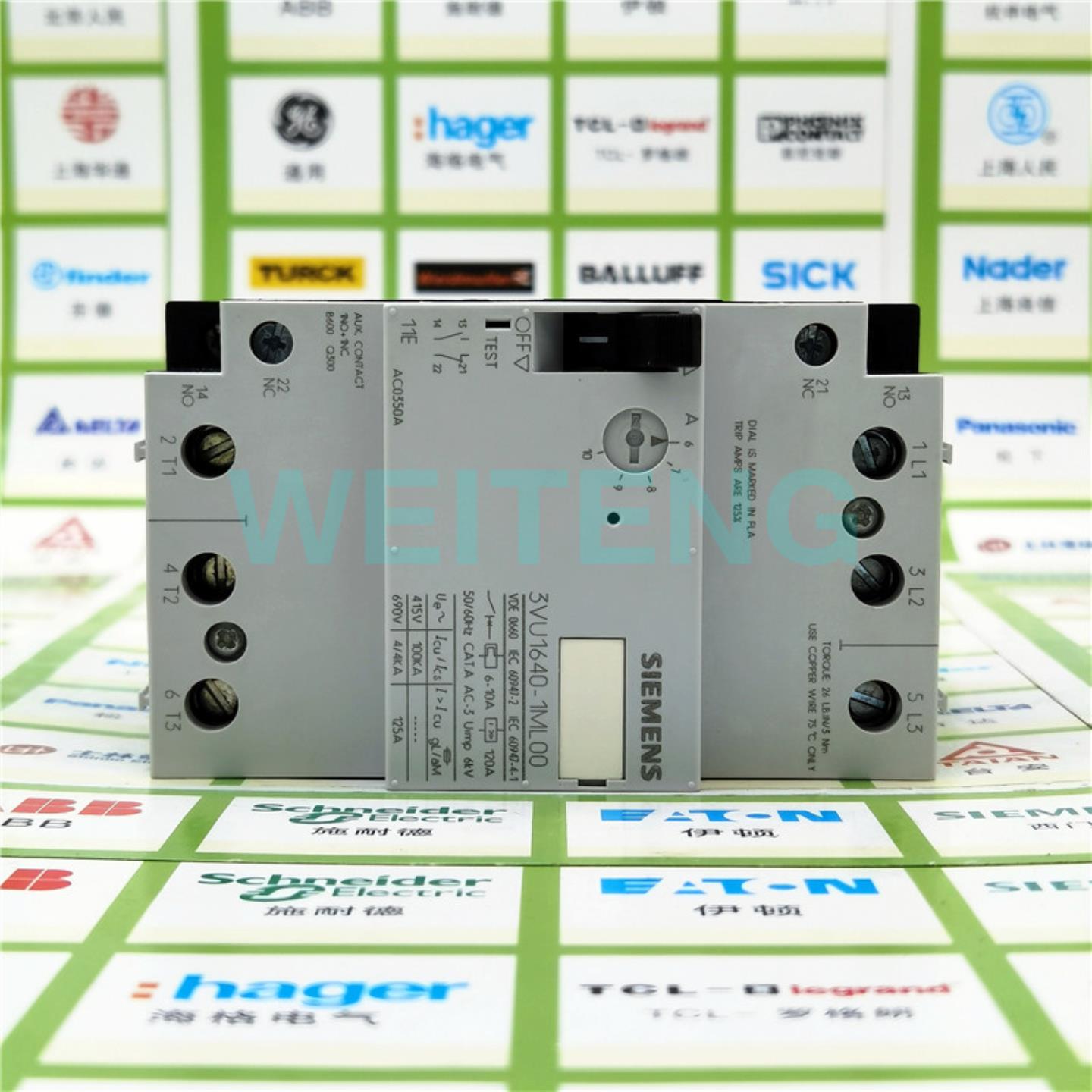 3VU1640-1ML00 马达电动机起动器保护6-10A断路器常开常闭