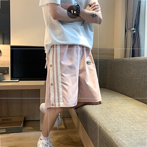 夏季男女宽松五分裤个性撞色休闲运动百搭裤子 7130-P35图片