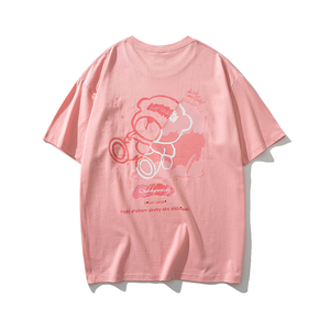 白底夏季新款男女纯色情侣圆领短袖T恤半袖衫T02-P25