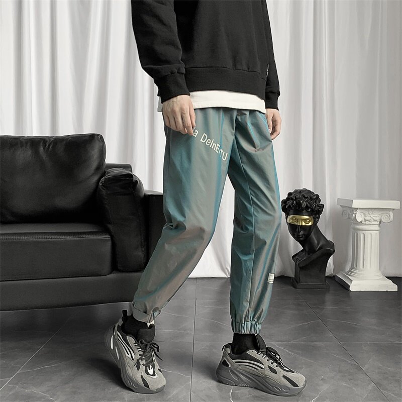 港风秋季休闲裤九分裤渐变色长裤男女士裤子7028，男装休闲裤，电商B380（原B361）