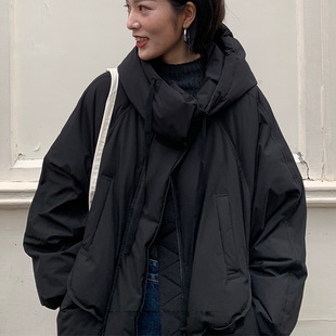 长款连帽棉服女2026冬季新款休闲宽松机能感被子棉服外套
