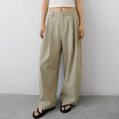 抗皱直筒百搭显瘦量感宽松休闲裤