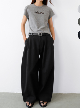 CHICCLO 量感杨桃裤 立体廓形微肌理感百搭独特休闲裤长裤女