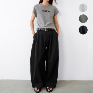 长裤 立体廓形微肌理感百搭独特休闲裤 女 量感杨桃裤 CHICCLO