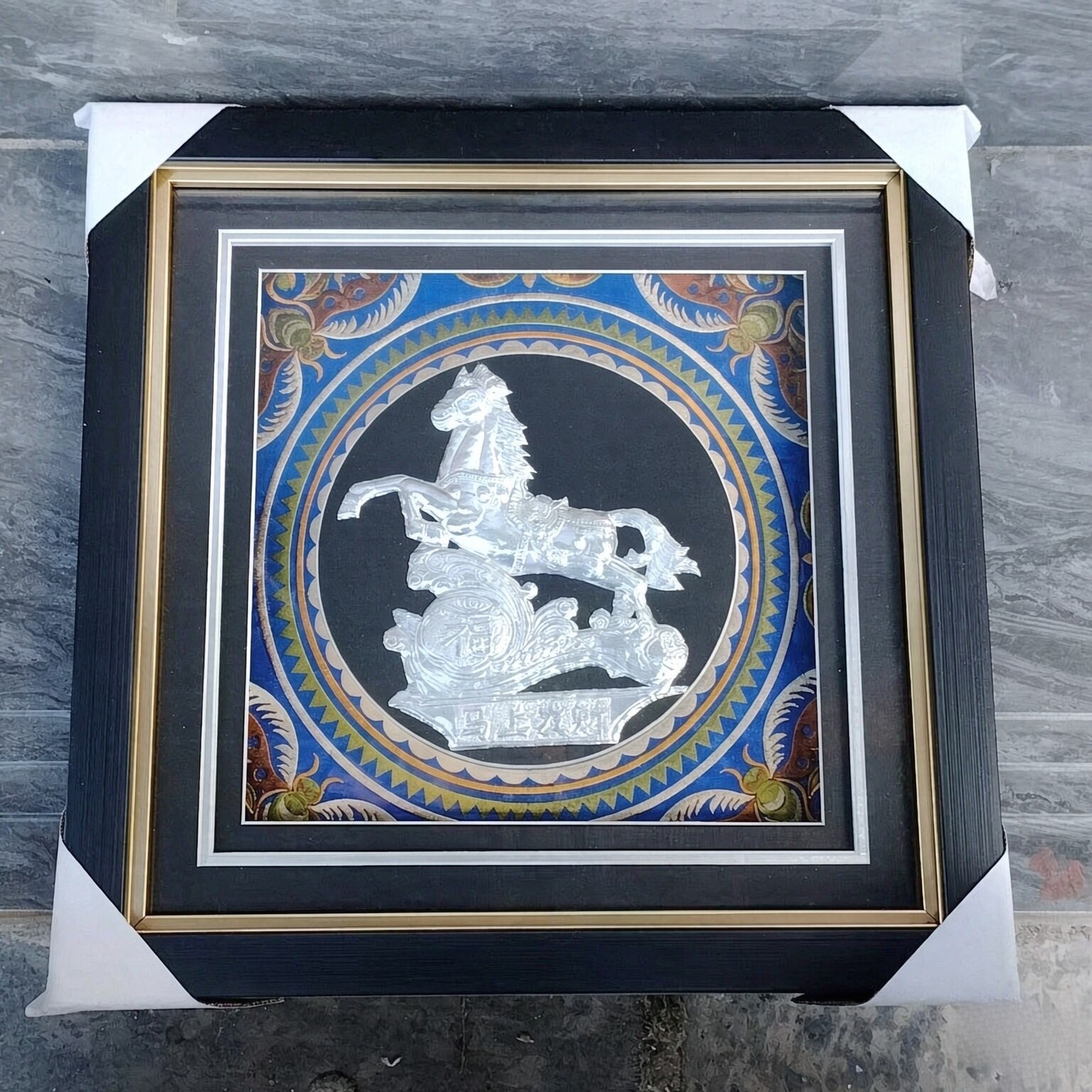 贵州手工银纯银装饰画唐卡挂画家装办公装修装饰品酒店客房装饰画