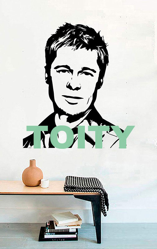 布拉德皮特贴画brad pitt美国影星装饰墙贴好莱坞电影明星玻璃贴