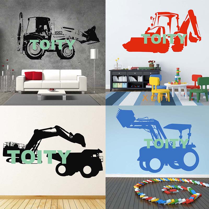 挖掘机贴画JCB挖土机贴纸