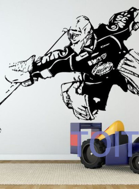 守门员hockey速写体育馆装饰墙贴