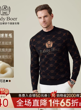 【抗起球羊毛】Raidy Boer/雷迪波尔2025年秋男刺绣烫钻毛衣 5043