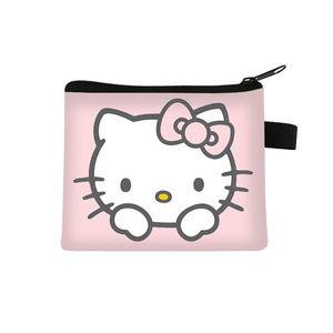 新款HelloKitty猫儿童零钱包短款钥匙卡包女生带拉链便携收纳包