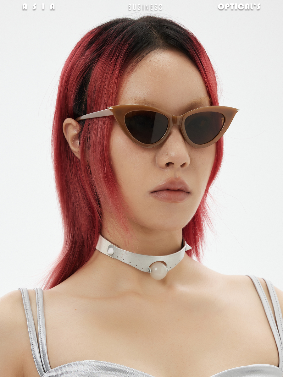 辣妹Y2K猫眼外出太阳镜