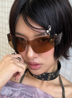 【亚洲眼镜公司】y2k时髦飞行员风镜凹造型墨镜素颜显脸小太阳镜