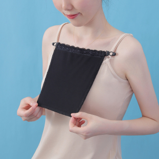 V领内搭防走光挡布薄一片式 低领遮胸胸巾莫代尔抹胸夏