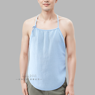 双层纱纯棉成人肚兜男夏季 睡觉护肚子护胃保暖防着凉兜兜