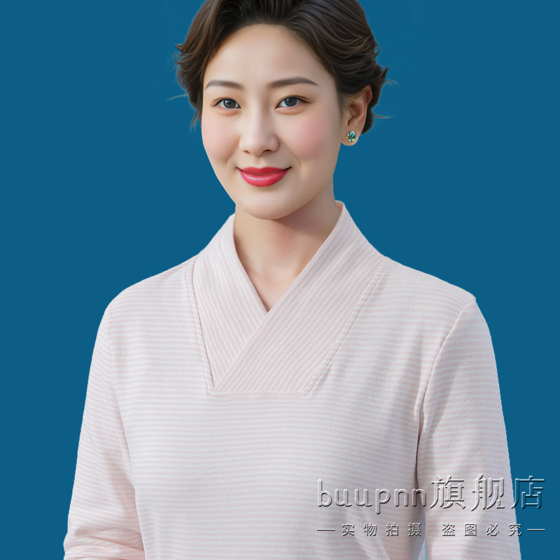 中式护颈女汉服交领睡衣上衣图片