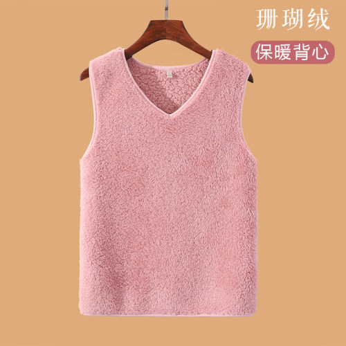 珊瑚绒马甲女保暖背心