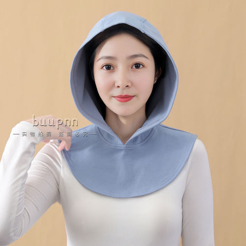 连帽女士假领子内搭卫衣帽