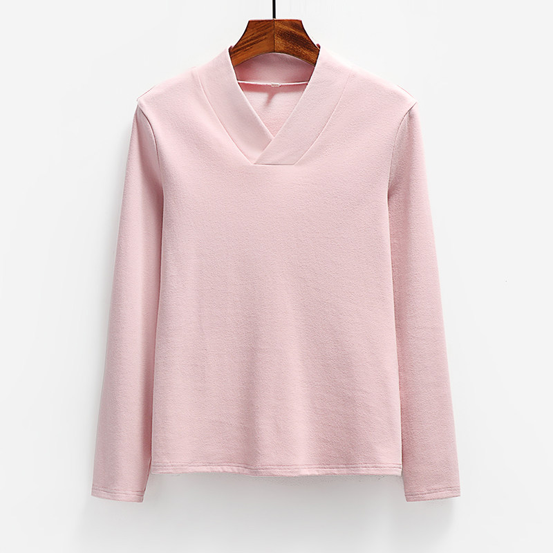 打底衫女内搭复古式汉服内衬中衣改良长袖T恤中厚上衣女黑色秋冬