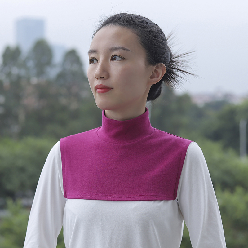 棉质半高领保暖假领百搭