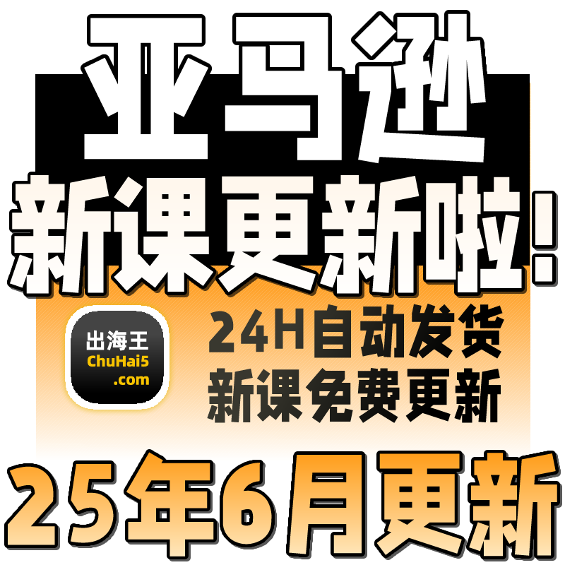 2025亚马逊运营教程入门开店选品视频跨境电商培训广告课程指导