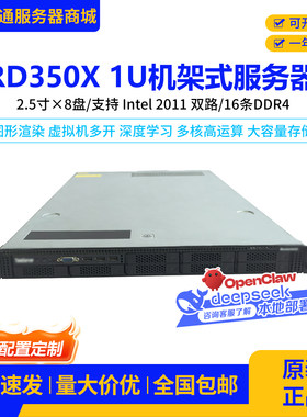 RD350X 1U架式服务器虚拟机多开ERP数据库云计算图形工作站
