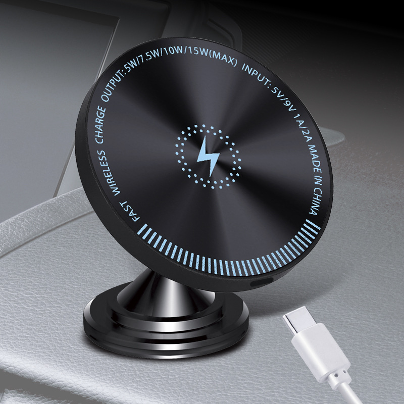 magsafe磁吸无线充 适用苹果安卓超级快充车载充电器15W手机支架