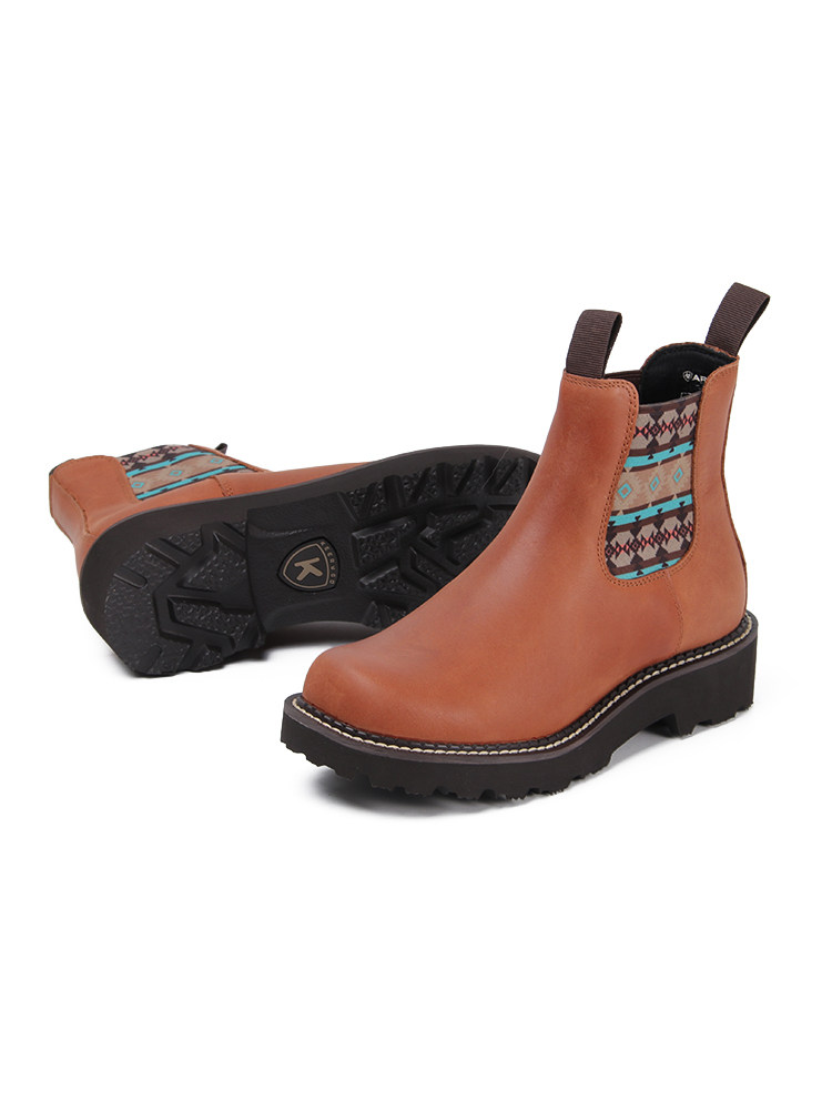 두꺼운 굴뚝부츠 웨스턴 카우보이 패독부츠 가벼운 레트로 천연가죽 대외무역 숏부츠 메일라드 매칭 여성용 매직부츠