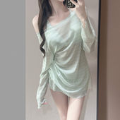 显瘦遮肚保守纯欲ins温泉度假泳装 新款 分体泳衣女三件套性感长袖