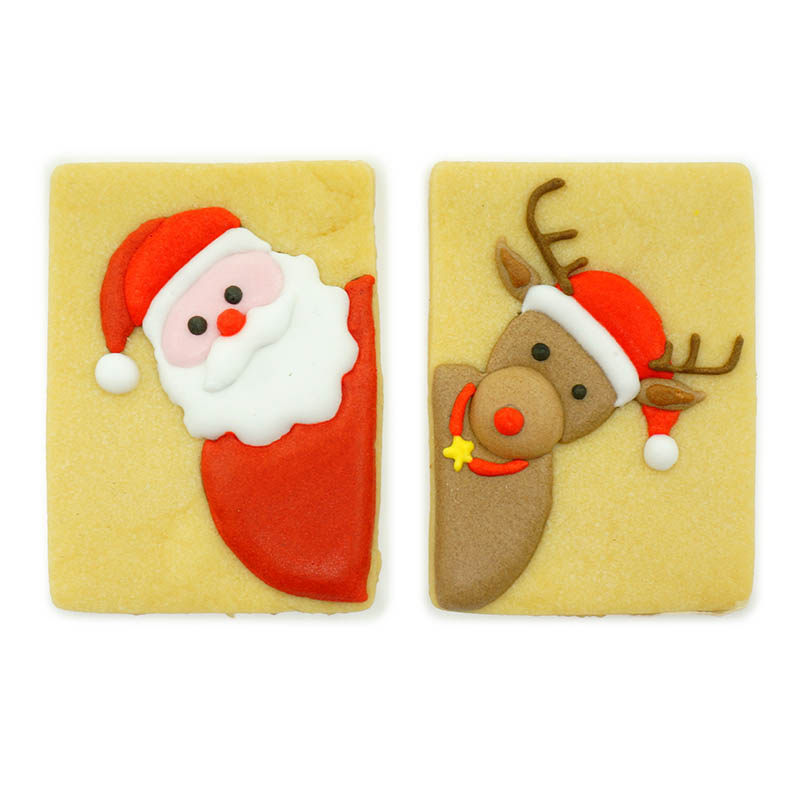 圣诞节手工饼干切模糖霜饼干模具不锈钢印模喷花模烘焙亲子活动