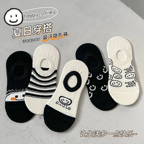 船袜女防滑不掉跟袜子个性卡通