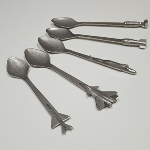 全金属不锈钢定制军事主题文创调羹勺子歼20沙皇核弹小男孩潜艇