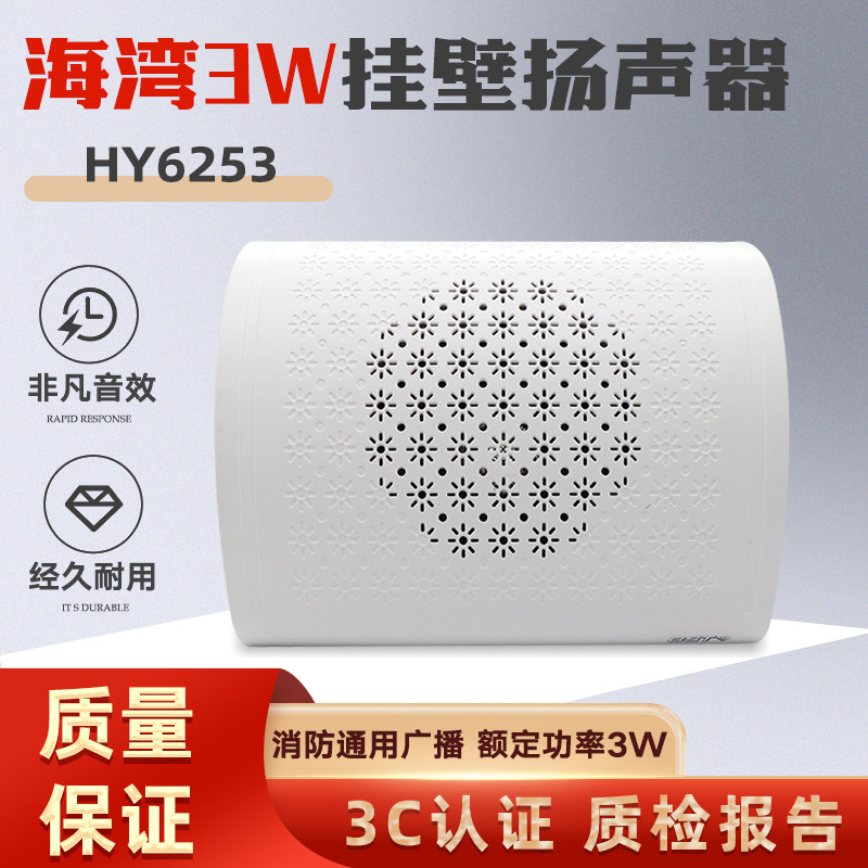 海湾壁挂广播hy6253喇叭校园挂壁消防工程音响新款音箱