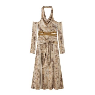 PHORM正品 连衣裙露背长裙Q21612426 国内代购 露肩挂脖时尚